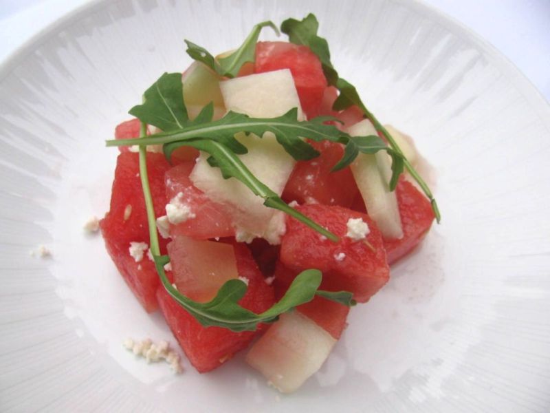 Watermelon salad at Harvest